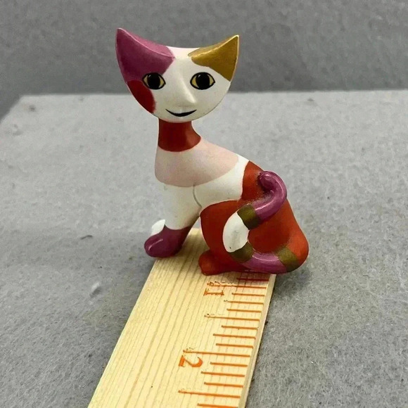 Goebel Luca Abstract Cat Figurine Sculpture colorful - Picture 7 of 7